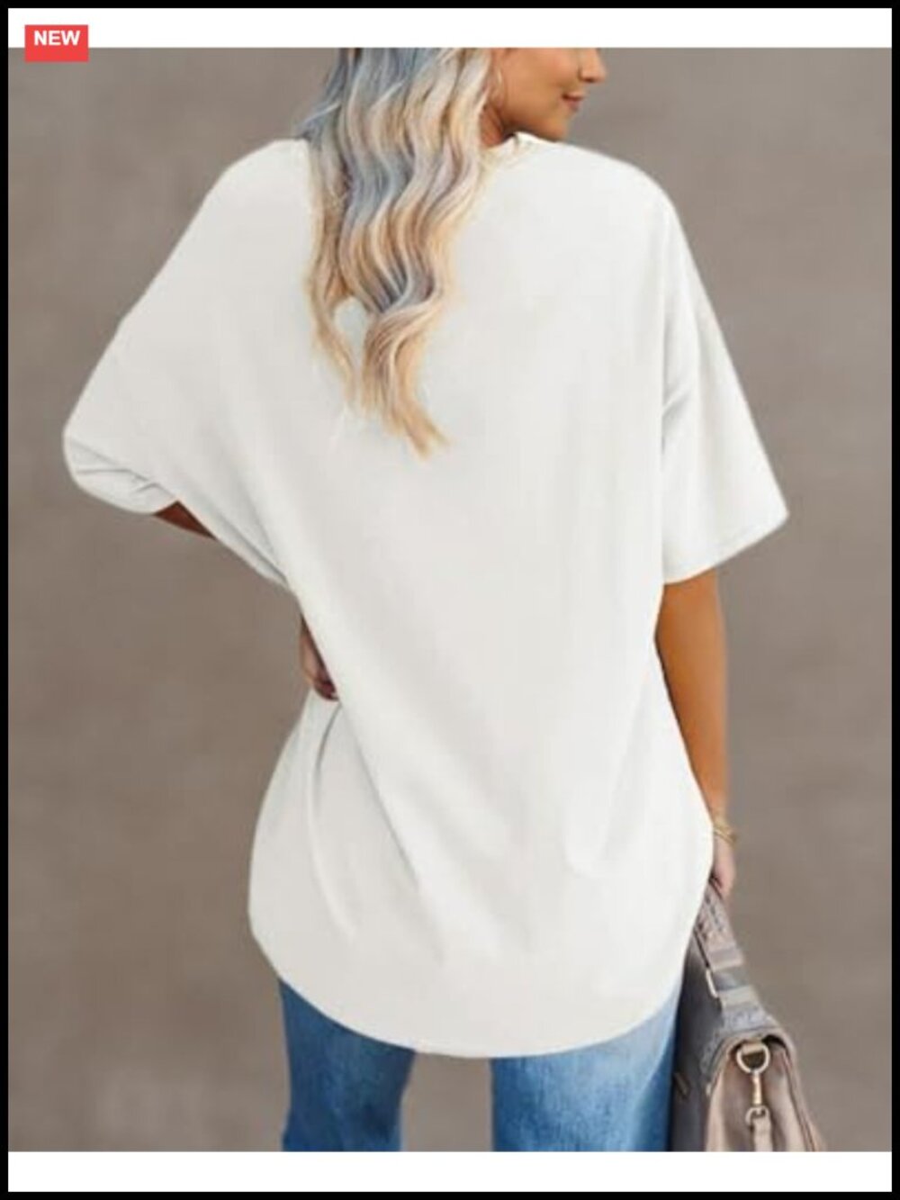 Oversized Queen of Hearts Graphic T-Shirt V-Neck Half Sleeve Loose Casual - Picture 3 of 5